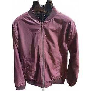 Bonobos Burgundy Bomber Jacket Men Medium Full Zip